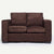 2 seater fabric/Vinyl sofa - BROWN