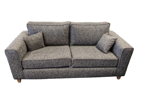 3 seater fabric/Vinyl sofa - GREY SDI