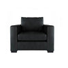 Fabric/Vinyl armchair - BLACK