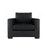 Fabric/Vinyl armchair - BLACK