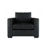 Fabric/Vinyl armchair - BLACK SDI