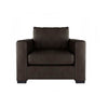 Fabric/Vinyl armchair - BROWN