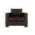 Fabric/Vinyl armchair - BROWN