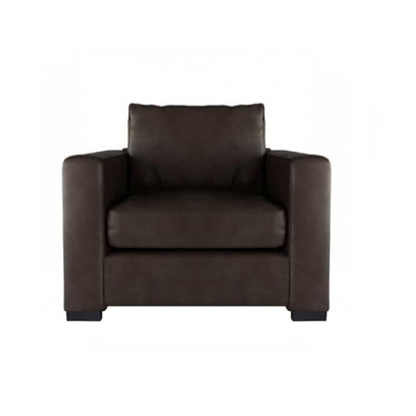 Fabric/Vinyl armchair - BROWN