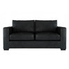 2 seater fabric/Vinyl sofa - BLACK