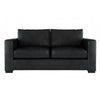 2 seater fabric/Vinyl sofa - BLACK SDI