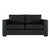 2 seater fabric/Vinyl sofa - BLACK