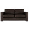 3 seater fabric/Vinyl sofa - BROWN