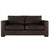 3 seater fabric/Vinyl sofa - BROWN
