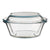 Ovenproof glass casserole with lid