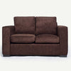 2 seater fabric/Vinyl sofa - BROWN