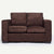 2 seater fabric/Vinyl sofa - BROWN