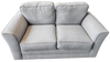 2 seater fabric/Vinyl sofa - GREY