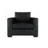 Fabric/Vinyl armchair - BLACK