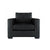 Fabric/Vinyl armchair - BLACK