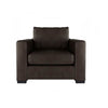 Fabric/Vinyl armchair - BROWN