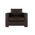Fabric/Vinyl armchair - BROWN