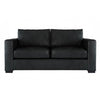 2 seater fabric/Vinyl sofa - BLACK