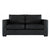 2 seater fabric/Vinyl sofa - BLACK