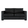 2 seater fabric/Vinyl sofa - BLACK SDID