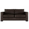 3 seater fabric/Vinyl sofa - BROWN
