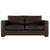 3 seater fabric/Vinyl sofa - BROWN