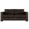 3 seater fabric/Vinyl sofa - BROWN