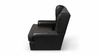 QUEEN ANNE ARMCHAIR BLACK VINYL