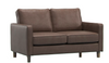 2 seater fabric/Vinyl sofa - BROWN